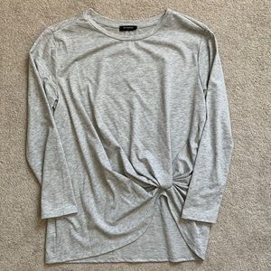 Gray lightweight knotted top size large